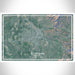 Bozeman Montana Map Print Landscape Orientation in Afternoon Style With Shaded Background