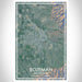 Bozeman Montana Map Print Portrait Orientation in Afternoon Style With Shaded Background