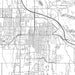 Bozeman Montana Map Print in Classic Style Zoomed In Close Up Showing Details