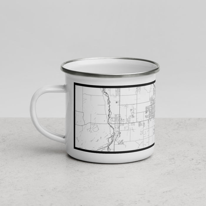 Left View Custom Bozeman Montana Map Enamel Mug in Classic