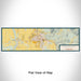 Flat View of Map Custom Bozeman Montana Map Enamel Mug in Woodblock