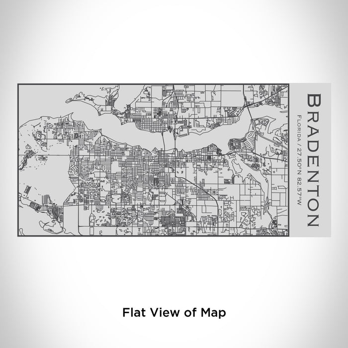 Rendered View of Bradenton Florida Map Engraving on 17oz Stainless Steel Insulated Cola Bottle