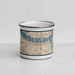 Front View Custom Bradenton Florida Map Enamel Mug in Woodblock