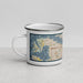 Left View Custom Bradenton Florida Map Enamel Mug in Woodblock