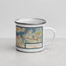 Right View Custom Bradenton Florida Map Enamel Mug in Woodblock
