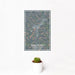 12x18 Bradford Pennsylvania Map Print Portrait Orientation in Afternoon Style With Small Cactus Plant in White Planter