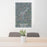 24x36 Bradford Pennsylvania Map Print Portrait Orientation in Afternoon Style Behind 2 Chairs Table and Potted Plant