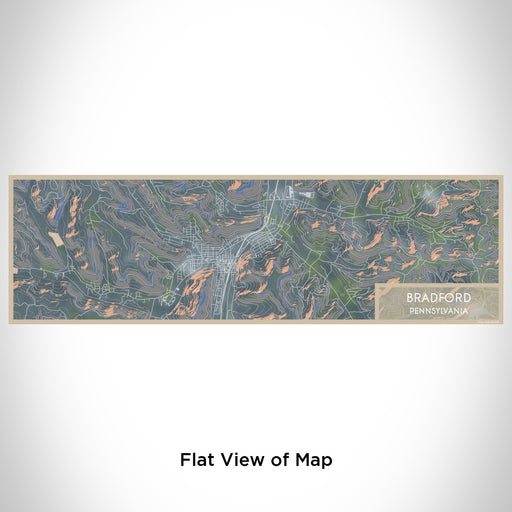Flat View of Map Custom Bradford Pennsylvania Map Enamel Mug in Afternoon