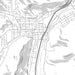 Bradford Pennsylvania Map Print in Classic Style Zoomed In Close Up Showing Details
