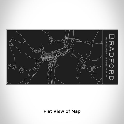 Rendered View of Bradford Pennsylvania Map Engraving on 17oz Stainless Steel Insulated Cola Bottle in Black