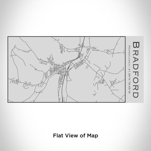 Rendered View of Bradford Pennsylvania Map Engraving on 17oz Stainless Steel Insulated Cola Bottle