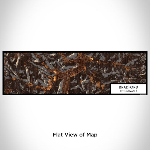 Flat View of Map Custom Bradford Pennsylvania Map Enamel Mug in Ember