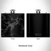 Rendered View of Bradford Pennsylvania Map Engraving on 6oz Stainless Steel Flask in Black