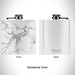 Rendered View of Bradford Pennsylvania Map Engraving on 6oz Stainless Steel Flask in White