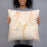 Person holding 18x18 Custom Bradford Pennsylvania Map Throw Pillow in Watercolor