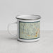 Left View Custom Bradford Pennsylvania Map Enamel Mug in Woodblock