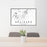 24x36 Brainerd Minnesota Map Print Lanscape Orientation in Classic Style Behind 2 Chairs Table and Potted Plant