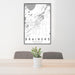 24x36 Brainerd Minnesota Map Print Portrait Orientation in Classic Style Behind 2 Chairs Table and Potted Plant