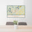 24x36 Brainerd Minnesota Map Print Lanscape Orientation in Woodblock Style Behind 2 Chairs Table and Potted Plant
