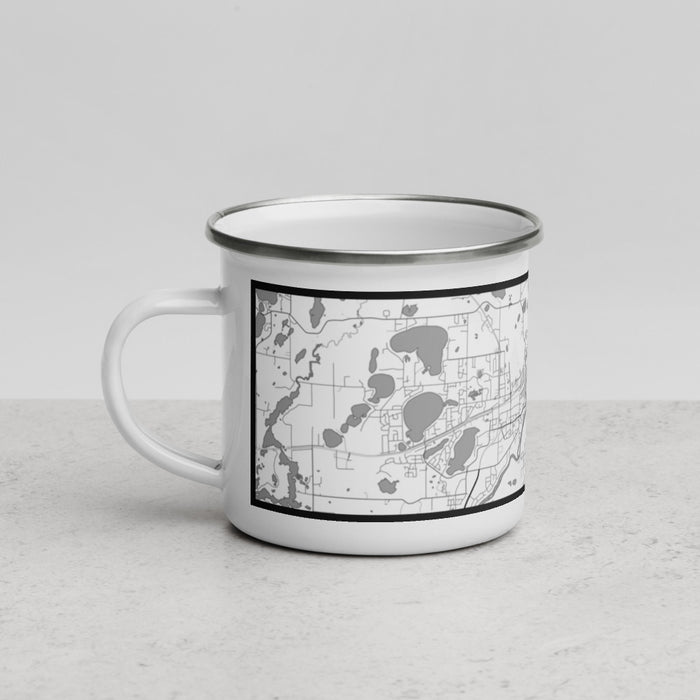Left View Custom Brainerd Minnesota Map Enamel Mug in Classic