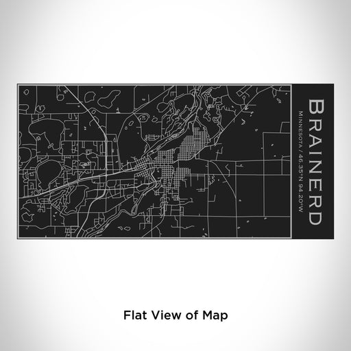 Rendered View of Brainerd Minnesota Map Engraving on 17oz Stainless Steel Insulated Cola Bottle in Black