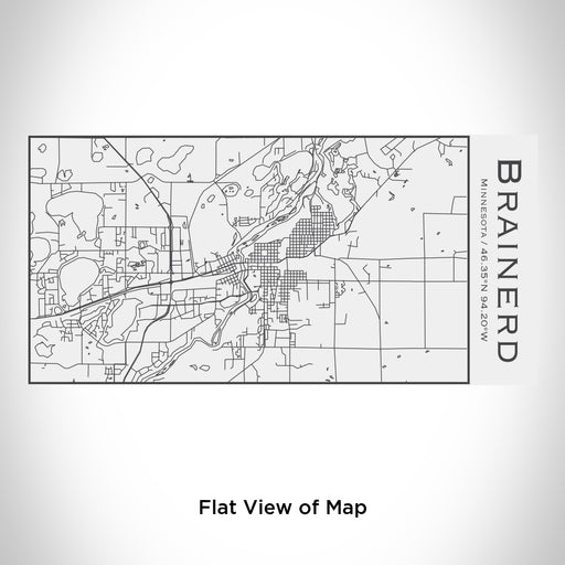Rendered View of Brainerd Minnesota Map Engraving on 17oz Stainless Steel Insulated Cola Bottle in White
