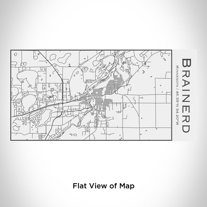 Rendered View of Brainerd Minnesota Map Engraving on 17oz Stainless Steel Insulated Cola Bottle in White
