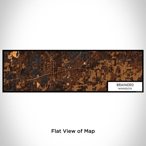 Flat View of Map Custom Brainerd Minnesota Map Enamel Mug in Ember