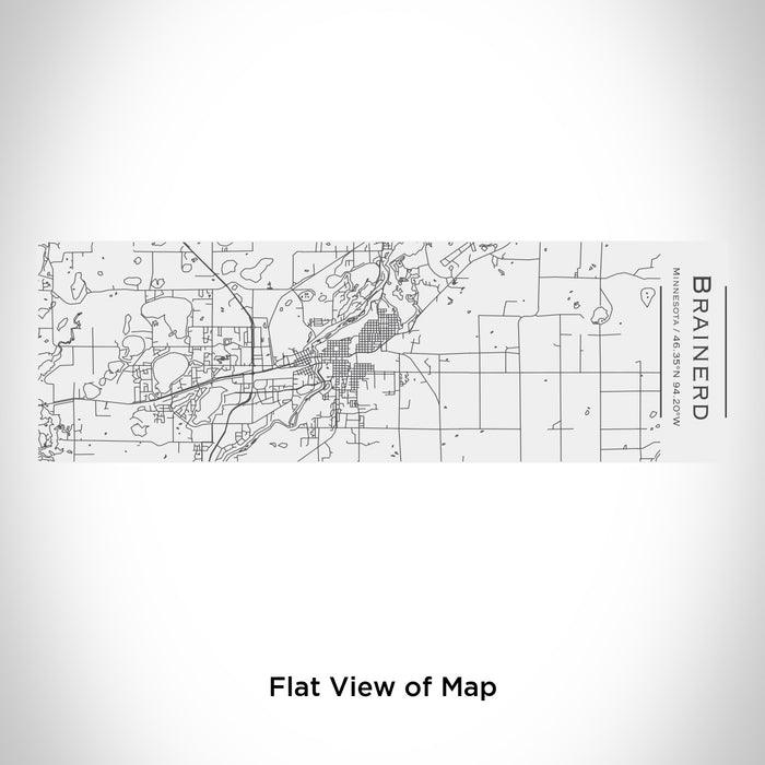 Rendered View of Brainerd Minnesota Map Engraving on 10oz Stainless Steel Insulated Cup with Sliding Lid in White