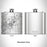 Rendered View of Brainerd Minnesota Map Engraving on 6oz Stainless Steel Flask