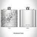 Rendered View of Brainerd Minnesota Map Engraving on 6oz Stainless Steel Flask
