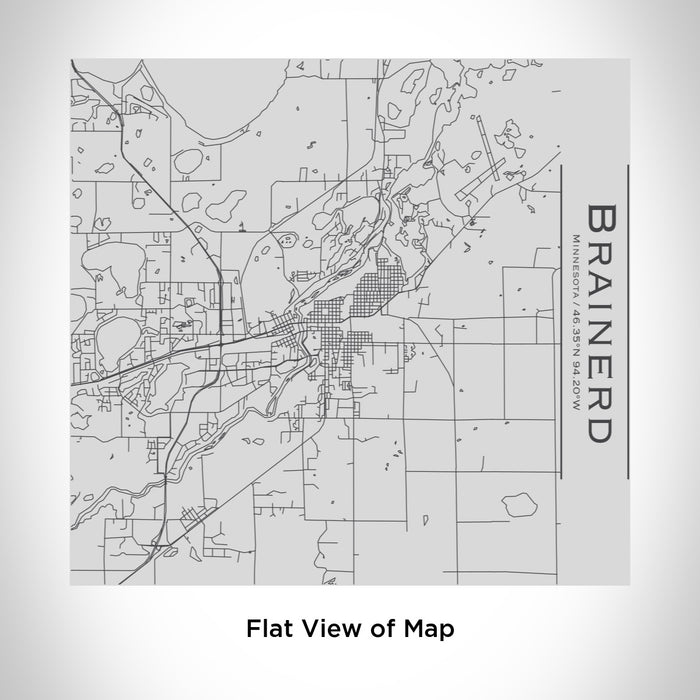 Rendered View of Brainerd Minnesota Map Engraving on 17oz Stainless Steel Insulated Tumbler