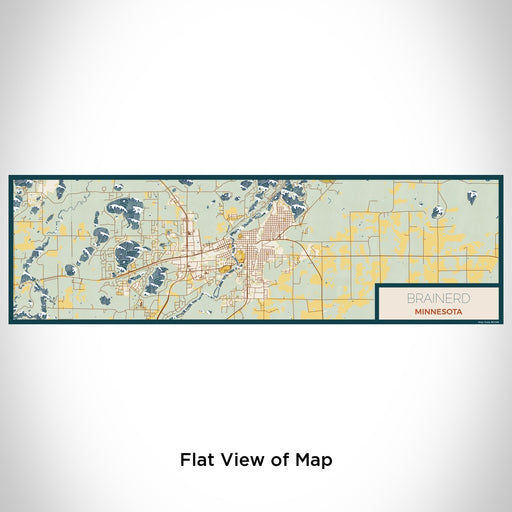 Flat View of Map Custom Brainerd Minnesota Map Enamel Mug in Woodblock