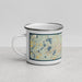 Left View Custom Brainerd Minnesota Map Enamel Mug in Woodblock