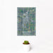 12x18 Brandon South Dakota Map Print Portrait Orientation in Afternoon Style With Small Cactus Plant in White Planter
