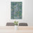24x36 Brandon South Dakota Map Print Portrait Orientation in Afternoon Style Behind 2 Chairs Table and Potted Plant
