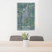 24x36 Brandon South Dakota Map Print Portrait Orientation in Afternoon Style Behind 2 Chairs Table and Potted Plant