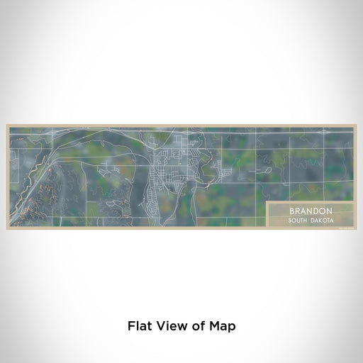Flat View of Map Custom Brandon South Dakota Map Enamel Mug in Afternoon