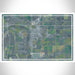 Brandon South Dakota Map Print Landscape Orientation in Afternoon Style With Shaded Background