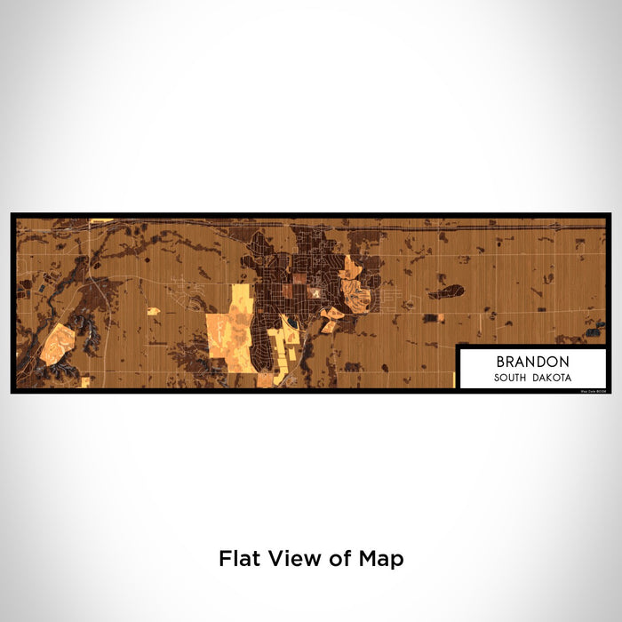 Flat View of Map Custom Brandon South Dakota Map Enamel Mug in Ember