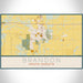 Brandon South Dakota Map Print Landscape Orientation in Woodblock Style With Shaded Background