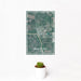 12x18 Branford Florida Map Print Portrait Orientation in Afternoon Style With Small Cactus Plant in White Planter
