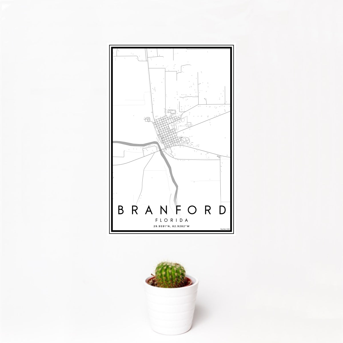 Branford Florida Map Print in Classic — JACE Maps