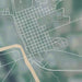 Branford Florida Map Print in Afternoon Style Zoomed In Close Up Showing Details