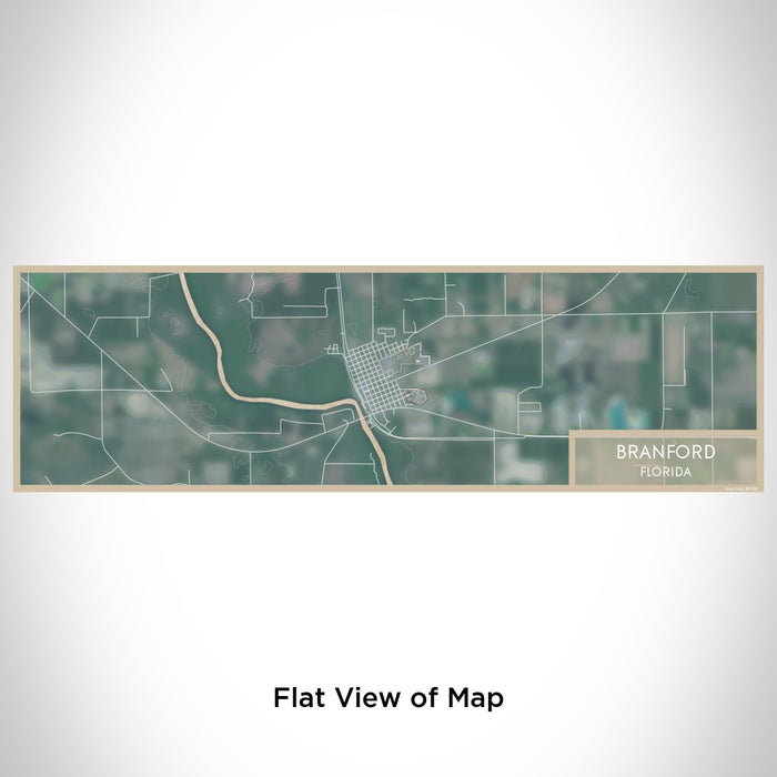 Flat View of Map Custom Branford Florida Map Enamel Mug in Afternoon