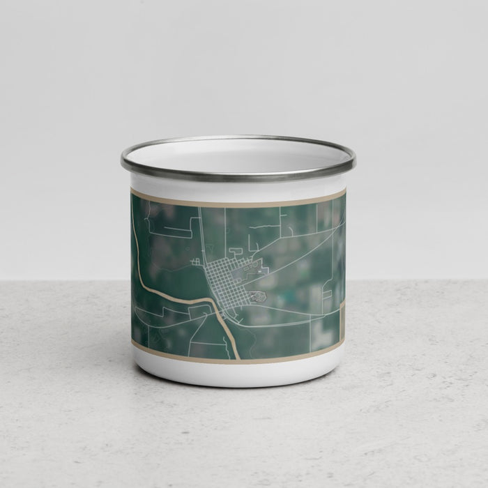 Front View Custom Branford Florida Map Enamel Mug in Afternoon