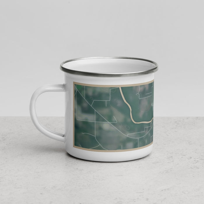 Left View Custom Branford Florida Map Enamel Mug in Afternoon