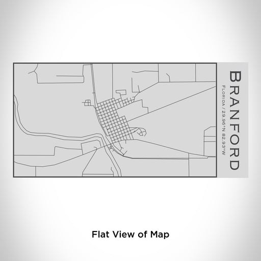 Rendered View of Branford Florida Map Engraving on 17oz Stainless Steel Insulated Cola Bottle
