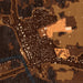 Branford Florida Map Print in Ember Style Zoomed In Close Up Showing Details