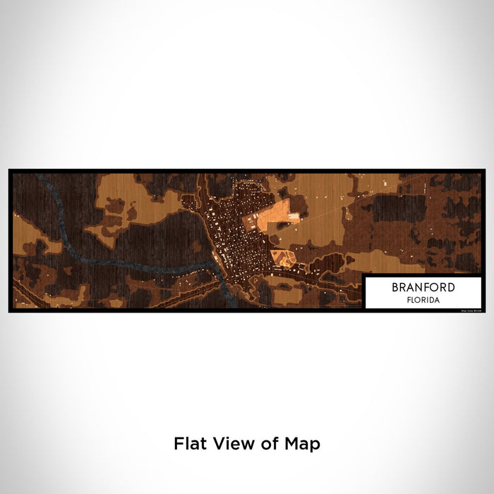 Flat View of Map Custom Branford Florida Map Enamel Mug in Ember
